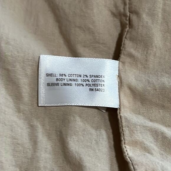 Old Navy Tan Lined Fitted Blazer Jacket Woman Size XS Preppy - Picture 9 of 12